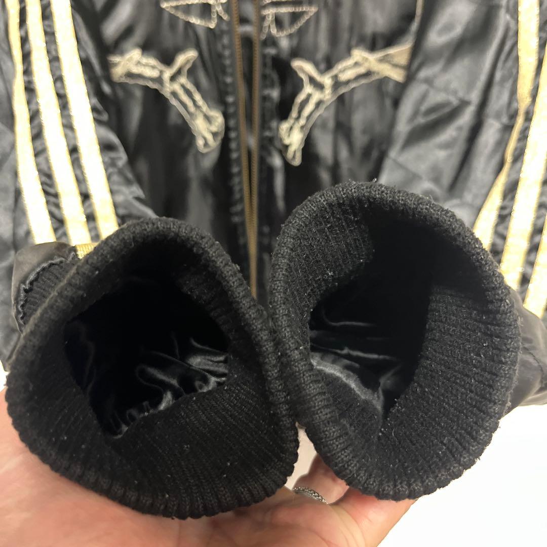 【希少】アディダス オリジナルス スカルボーン スカジャン 黒×金 XL