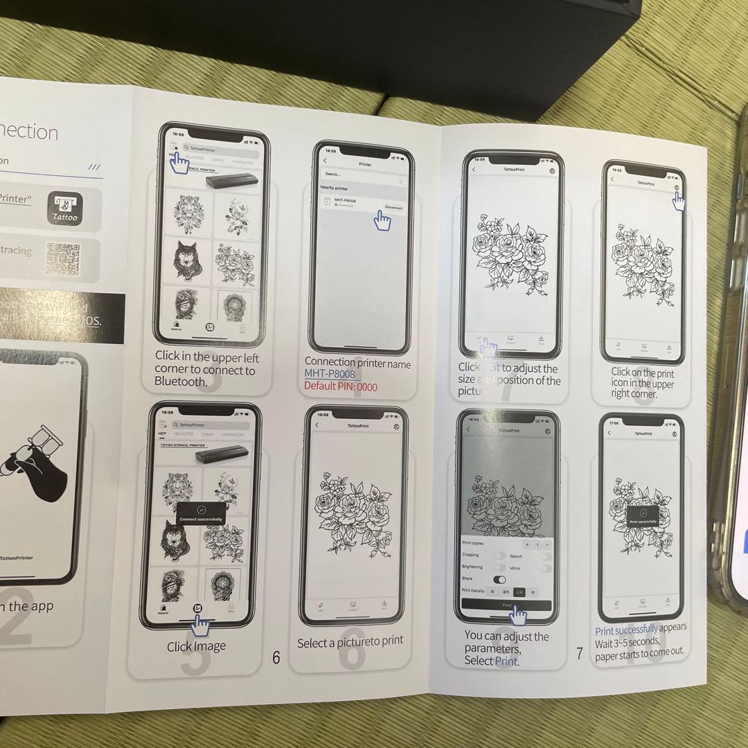 力*斗様 タトゥー 下絵転写用 サーマルコピー機