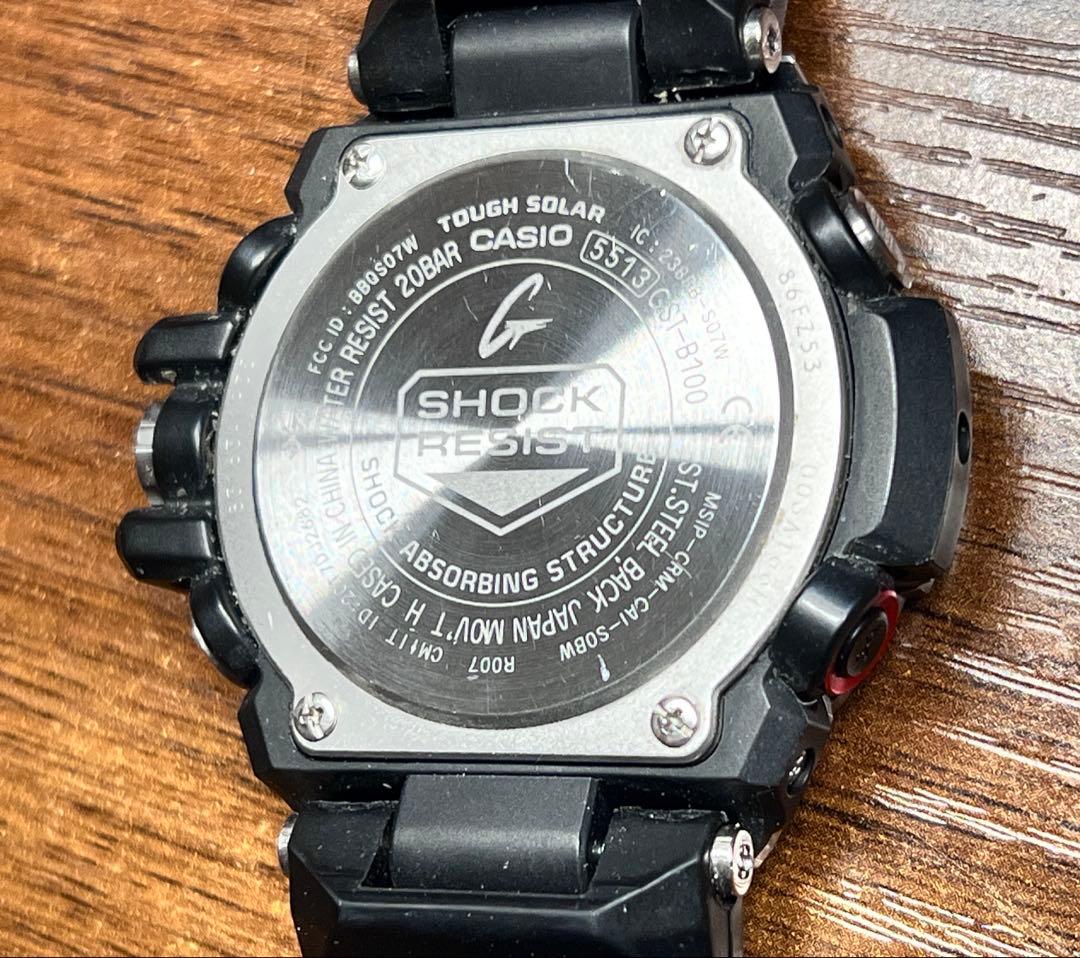 【美品】G-SHOCK GST−B100-1AJF Bluetooth機能付き