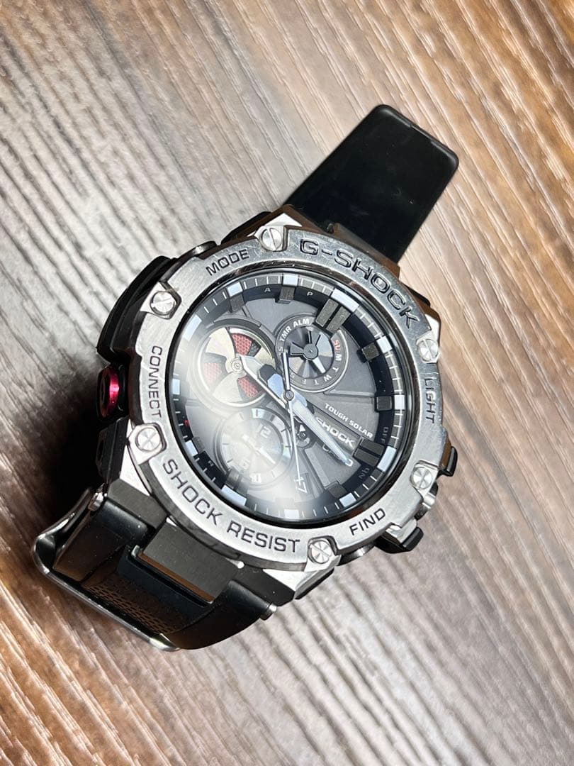 【美品】G-SHOCK GST−B100-1AJF Bluetooth機能付き