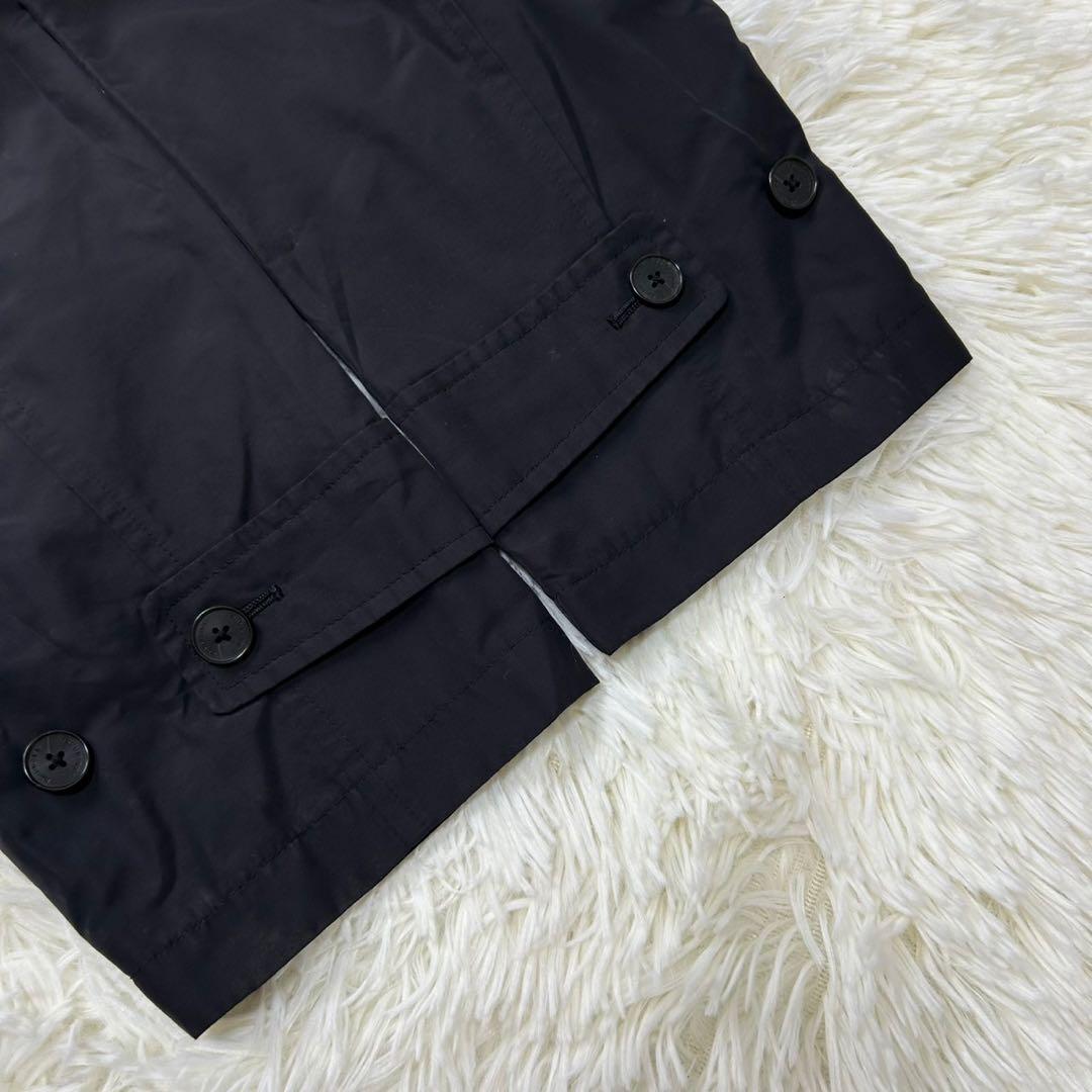 【美品/M】バーバリーロンドン ステンカラーコート アウター 黒 ライナー付