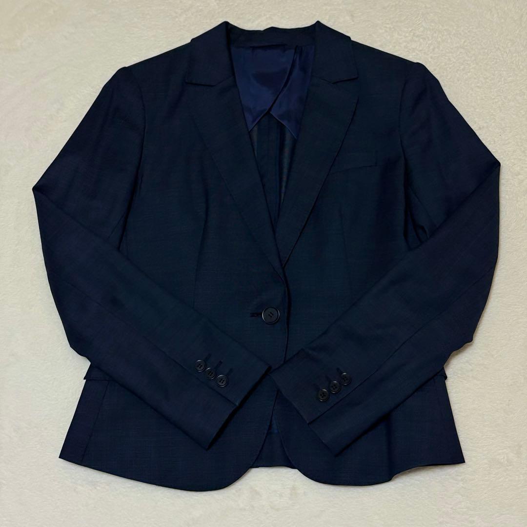 スーツカンパニー READ 【上42 下40】 ウール100 パンツスーツ 濃紺