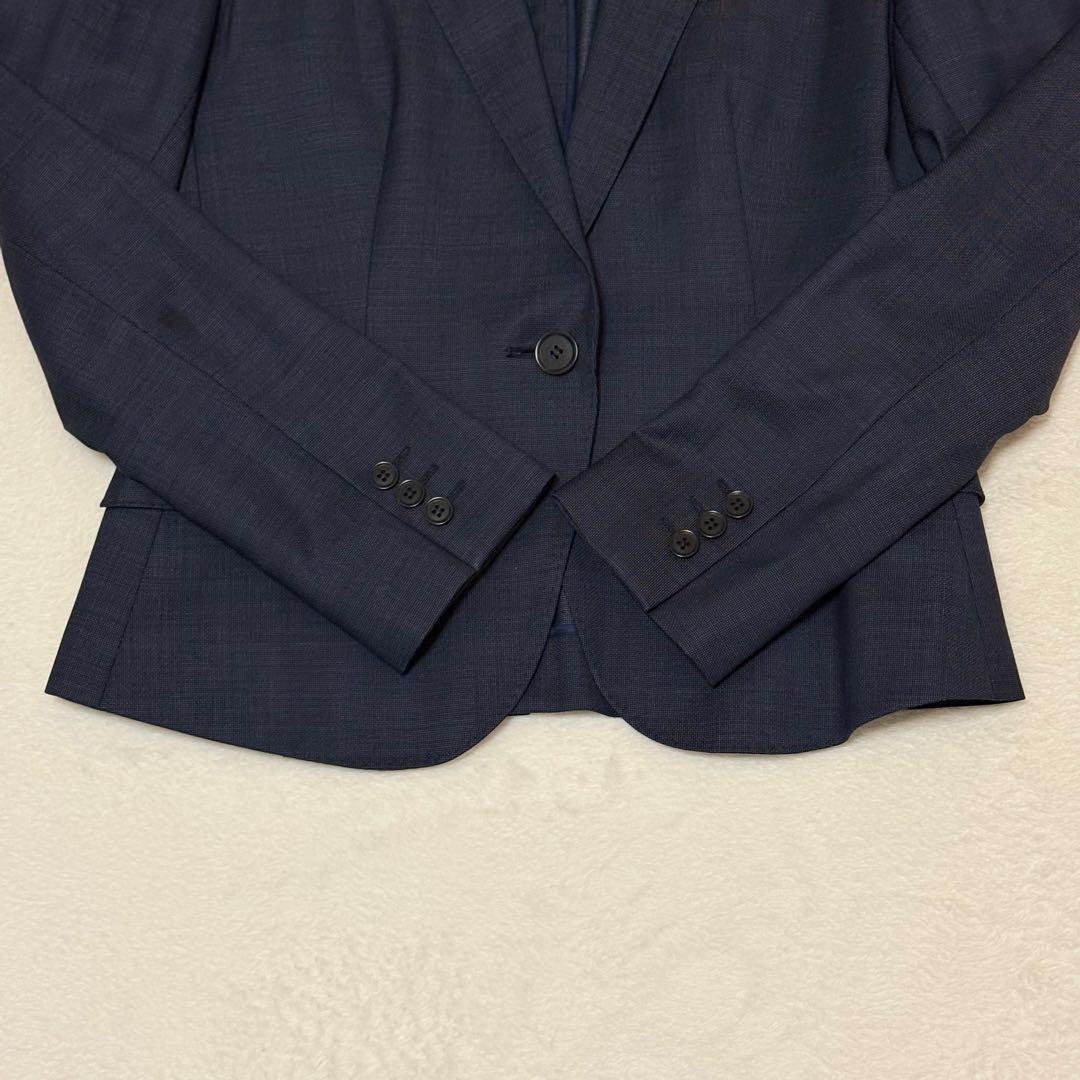 スーツカンパニー READ 【上42 下40】 ウール100 パンツスーツ 濃紺