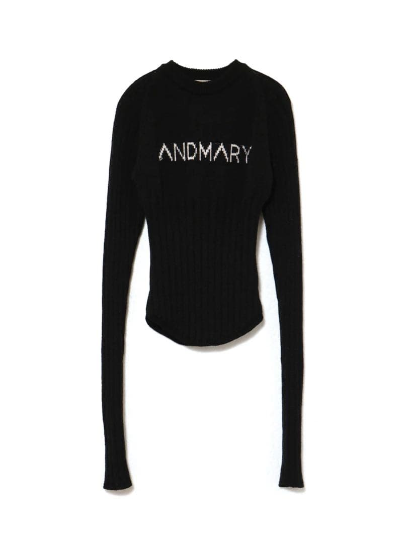 トップス ANDMARY Mary logo knit tops