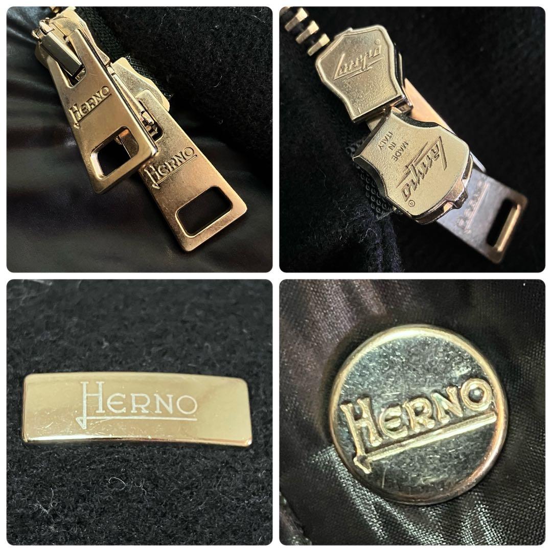 ヘルノ レイヤードダウン コンビ コート コクーン 2way ブラック