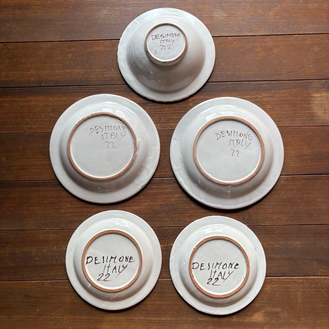 イタリア製★アンティークDesimone ディナープレートセット