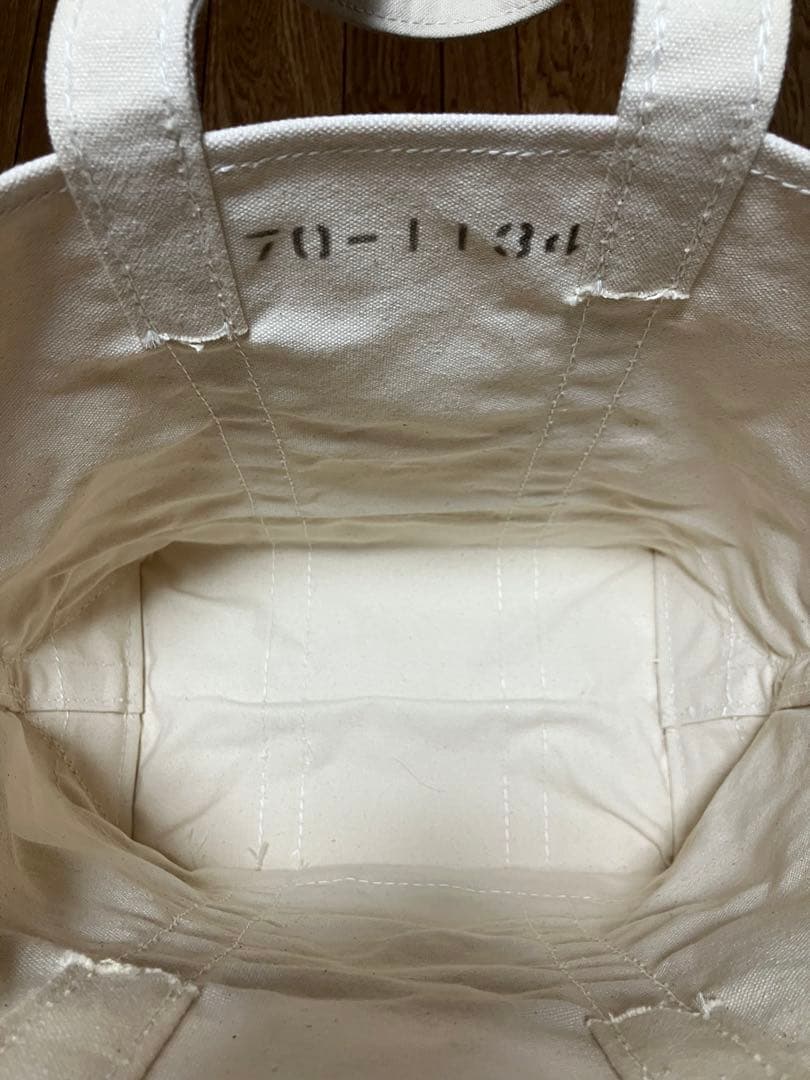 DANDUX ホワイトキャンバストートバッグ