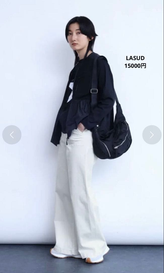 LASUD ラシュッド セミフレアパンツ resilニット2点セット