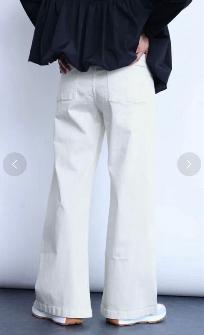 LASUD ラシュッド セミフレアパンツ resilニット2点セット