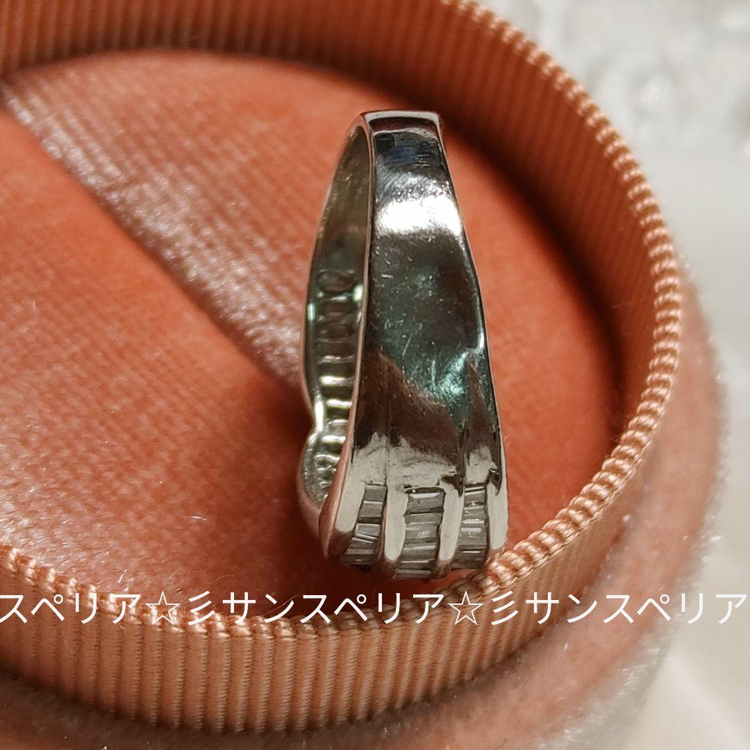 少々訳有 Pt900　テーパーカットダイヤモンド1.00ctのデザインリング