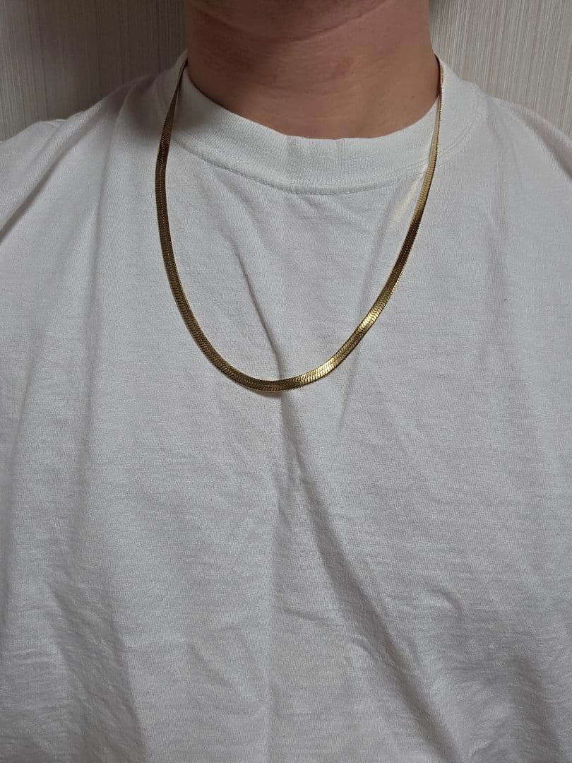 スネークチェーン60cm k18刻印あり　ゴールドフィルド加工