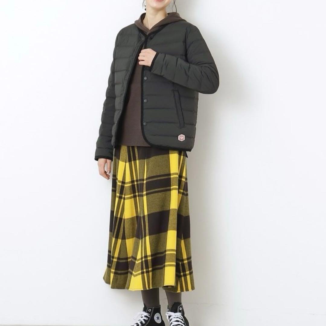 美品 バンソンエミレイユ ステッチレスダウンカーディガン 黒 ダウンジャケット