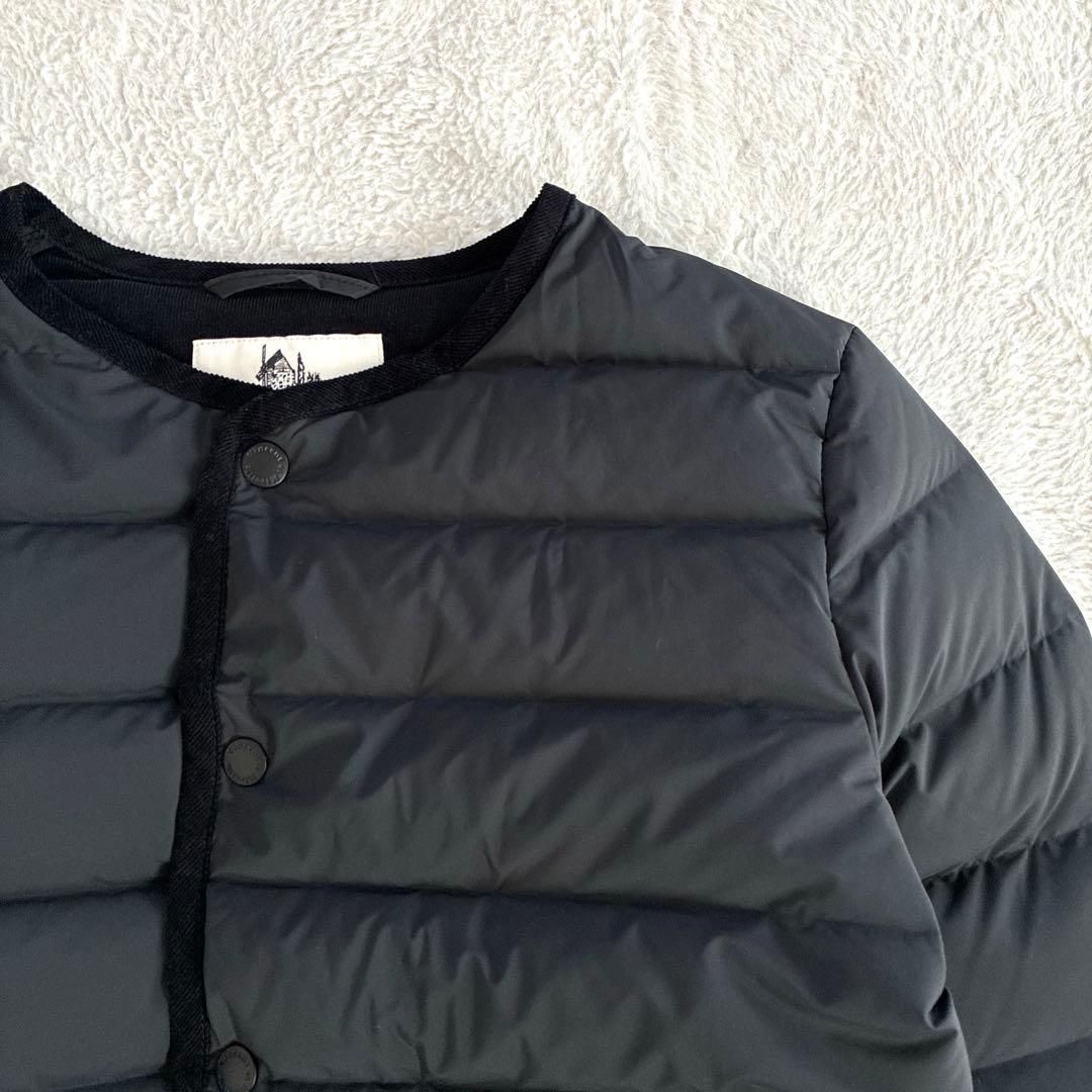 美品 バンソンエミレイユ ステッチレスダウンカーディガン 黒 ダウンジャケット