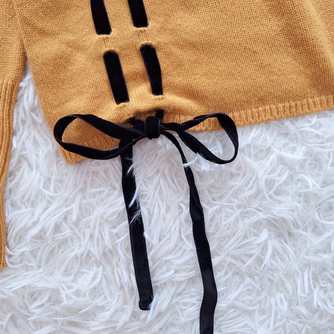 美品✨ADEAM カシミヤ100% ニットプルオーバー アイボリー リボン