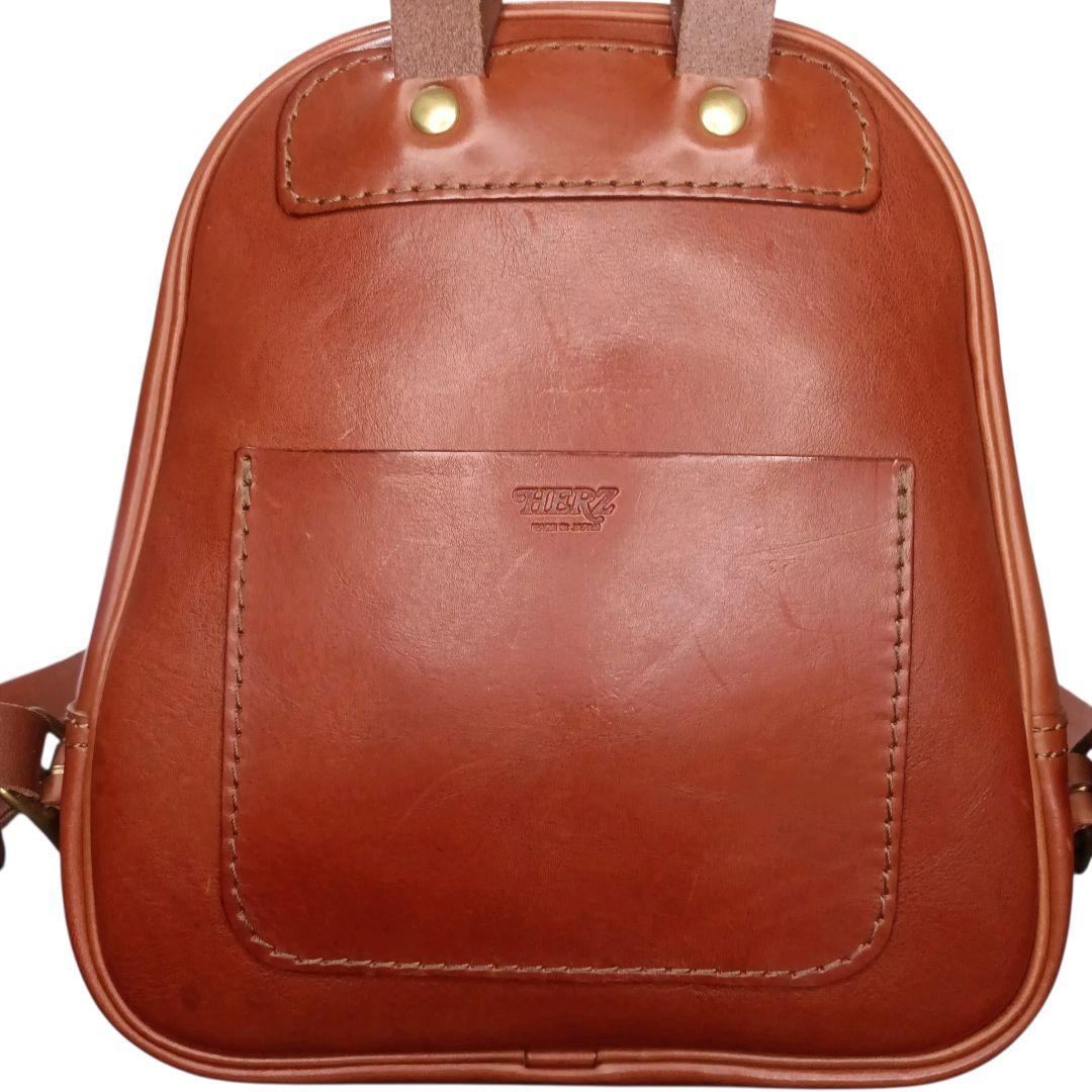 現行✨HERZ コロンとした可愛いフォルムの前ポッケミニリュック R20 チョコ