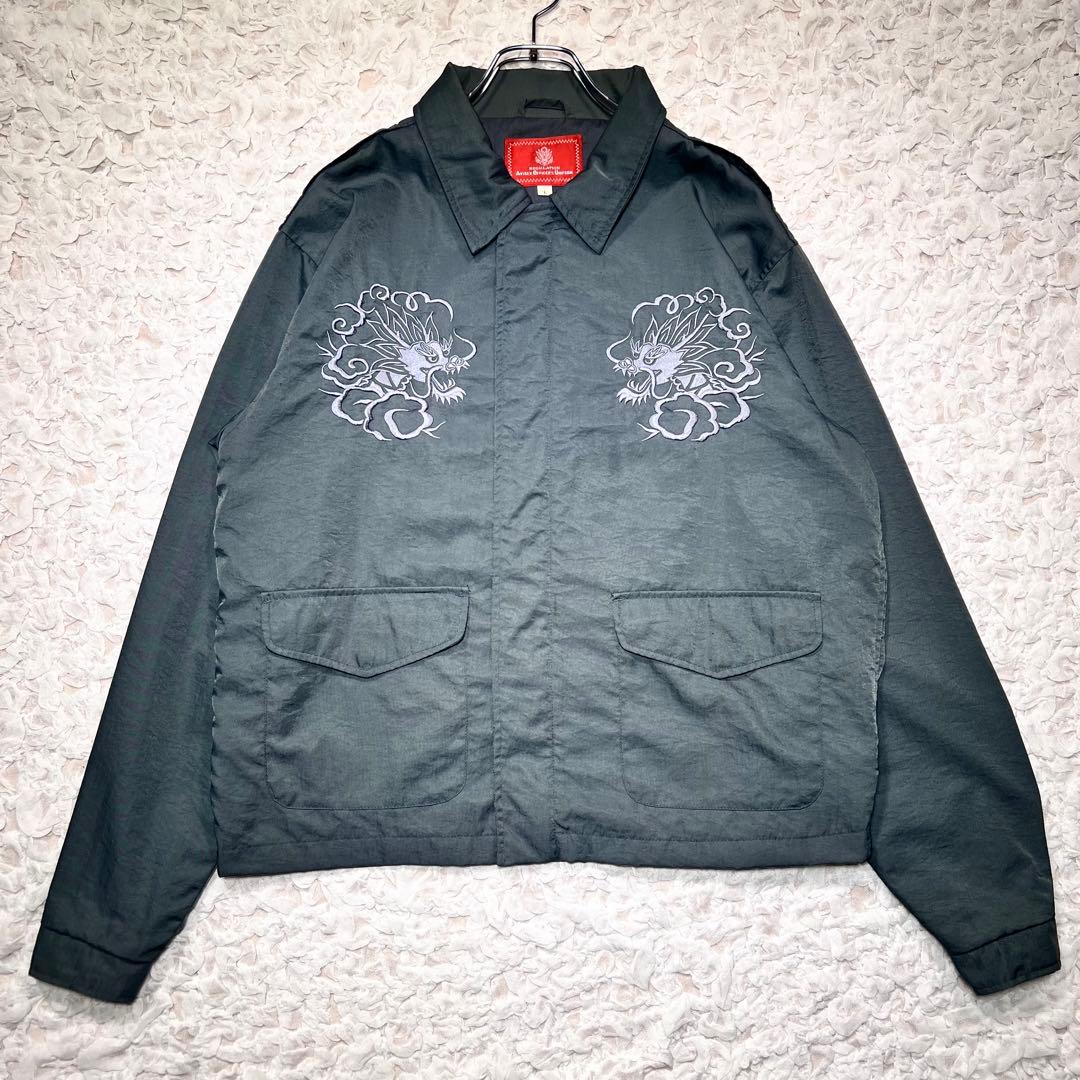 『希少』　 アヴィレックス　ベトジャン　ナイロンツイル　A-2 グレー　【L】