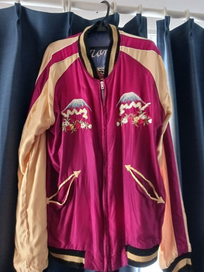 スカジャン テーラー東洋　エイジングモデル　虎&国連日本地図リバーシブル