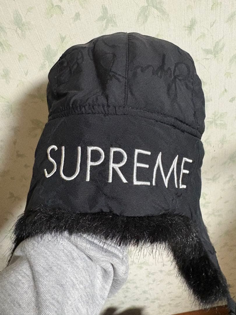 supreme フライトキャップ　ブラック