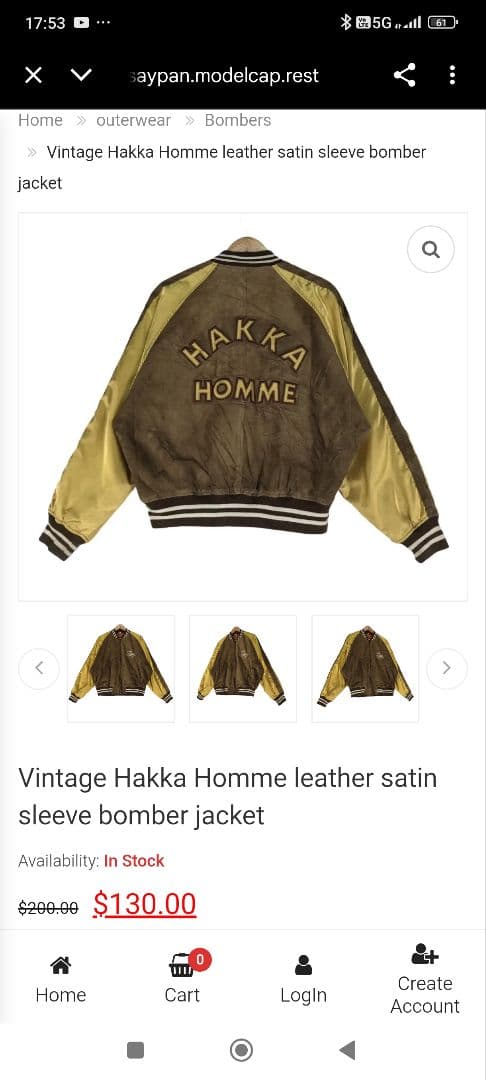 80s ヴィンテージ　HAKKA HOMME ピッグスキン　　スカジャン