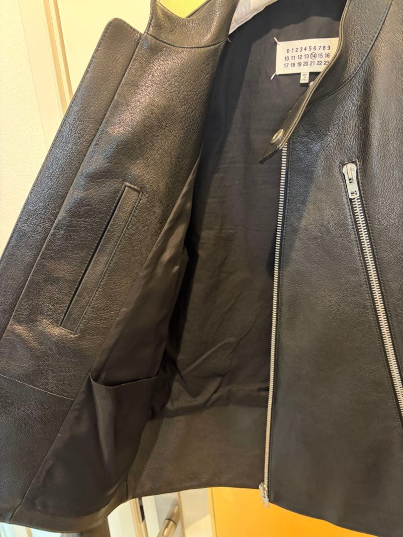 メゾンマルジェラ ハの字ライダース 46 極美品　ゴートレザー