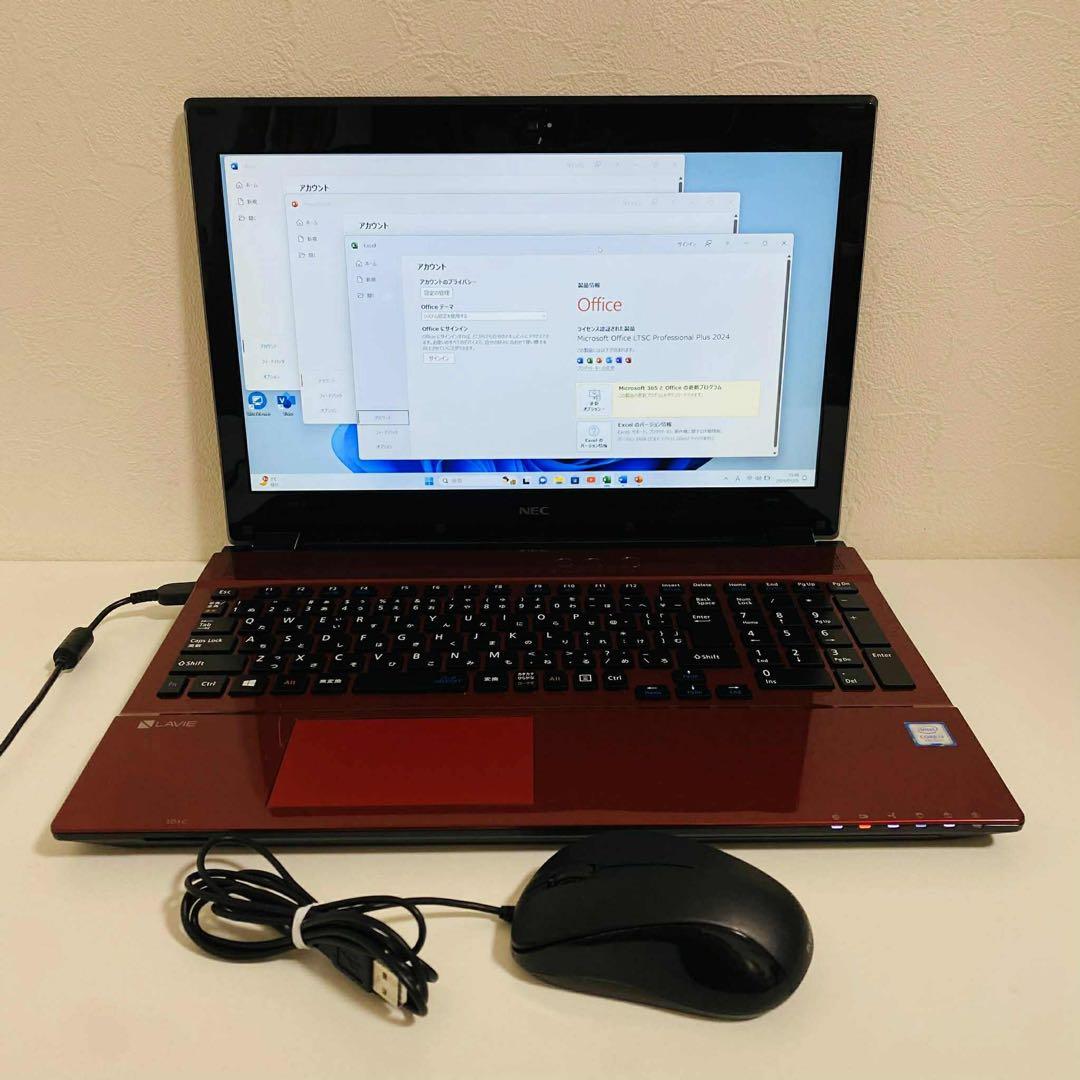 Y76 NECノートパソコンSSD第7世代 WEBカメラ高速Windows11