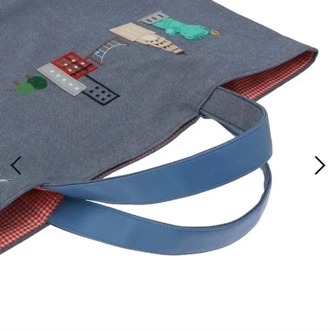 新品 ファミリア familiar JAL 限定デニム　バッグ　飛行機　NY