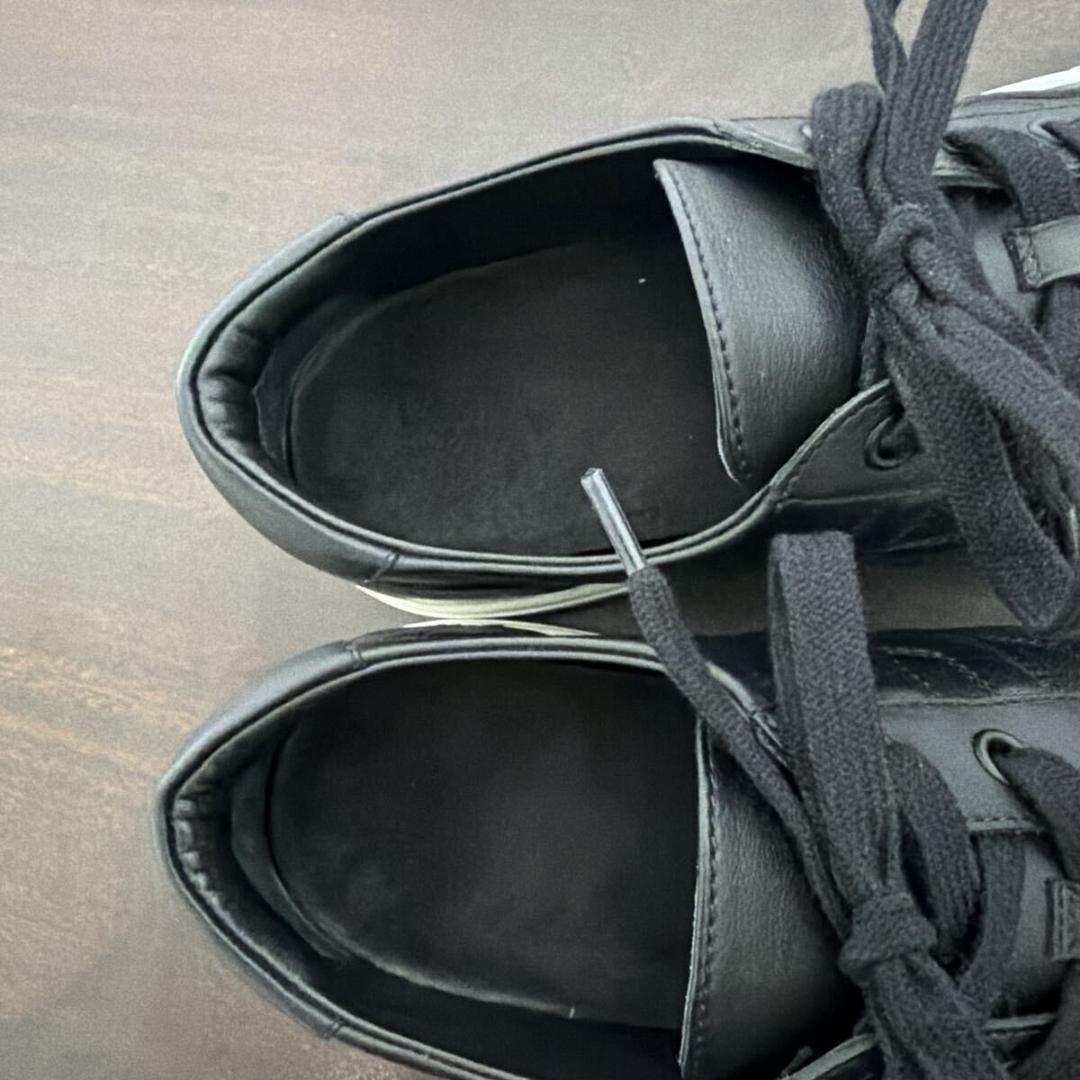 エルメス ディープ レザー スニーカー size 41.5 ブラック メンズ