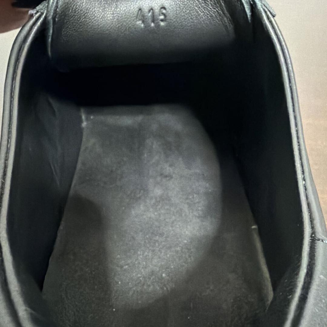 エルメス ディープ レザー スニーカー size 41.5 ブラック メンズ