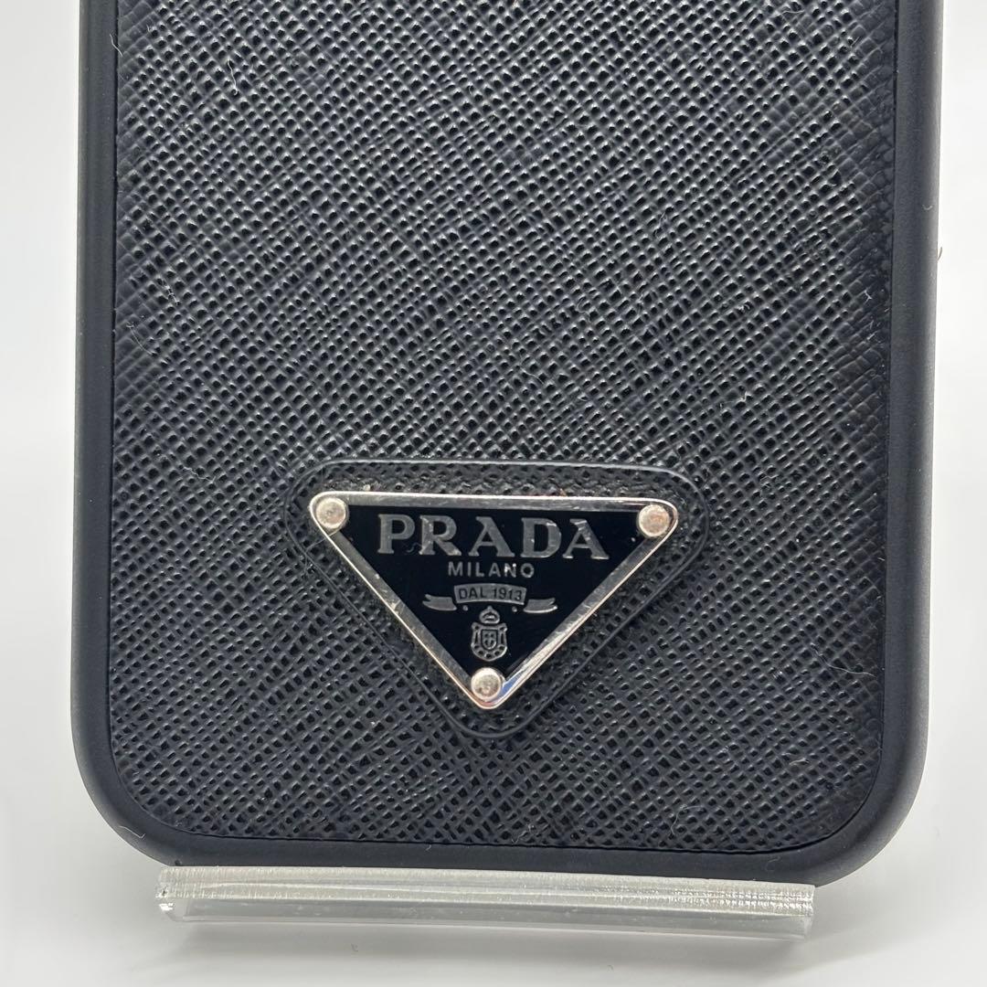 箱付き✨ プラダ iPhone 15pro スマホケース 三角ロゴ レザー 黒