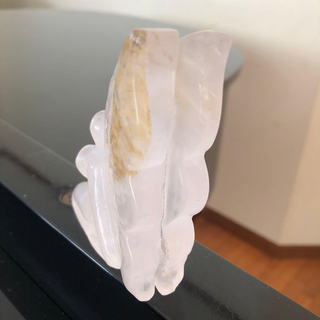 ベティさま専用デンドリ入り!ローズクォーツ　天使　エンジェル　天然石置物　妖精