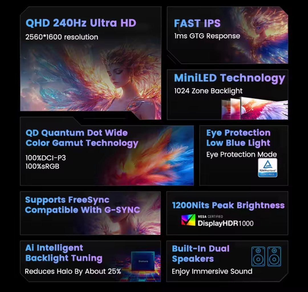 REALZA MiniLED モバイルモニター 16インチ 240hz