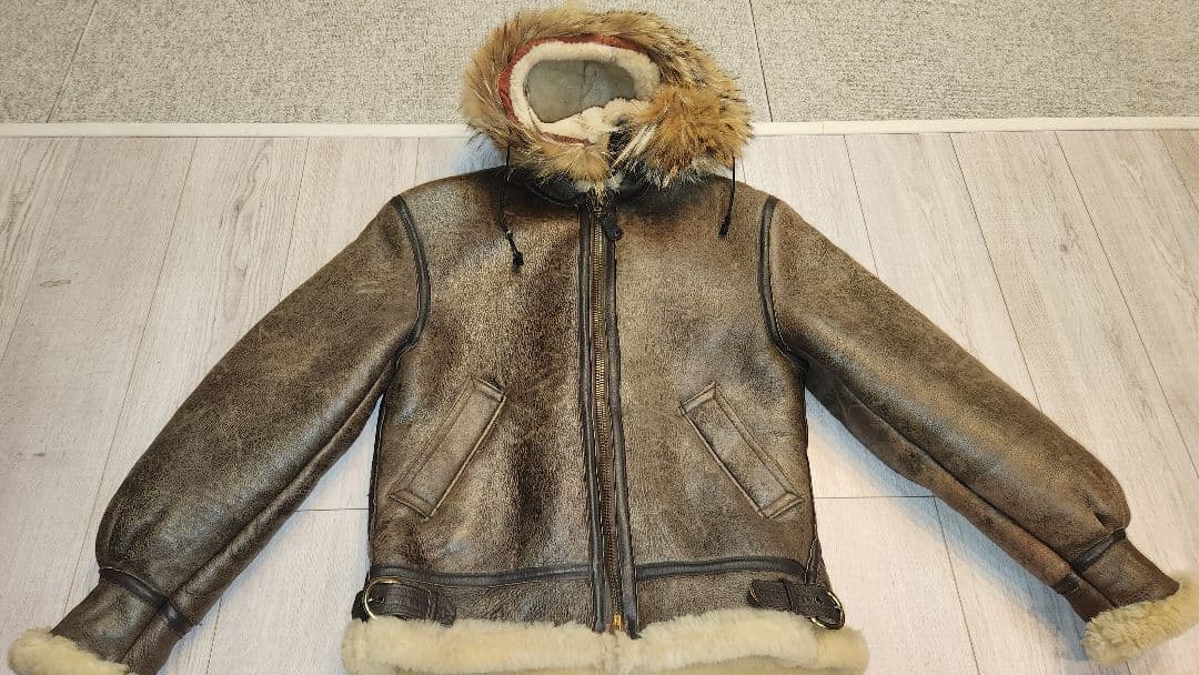 Orchard Motorcycle USAムートンジャケットコヨーテファー34