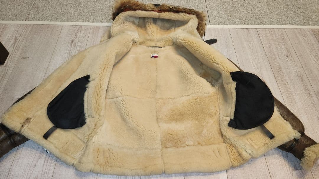 Orchard Motorcycle USAムートンジャケットコヨーテファー34