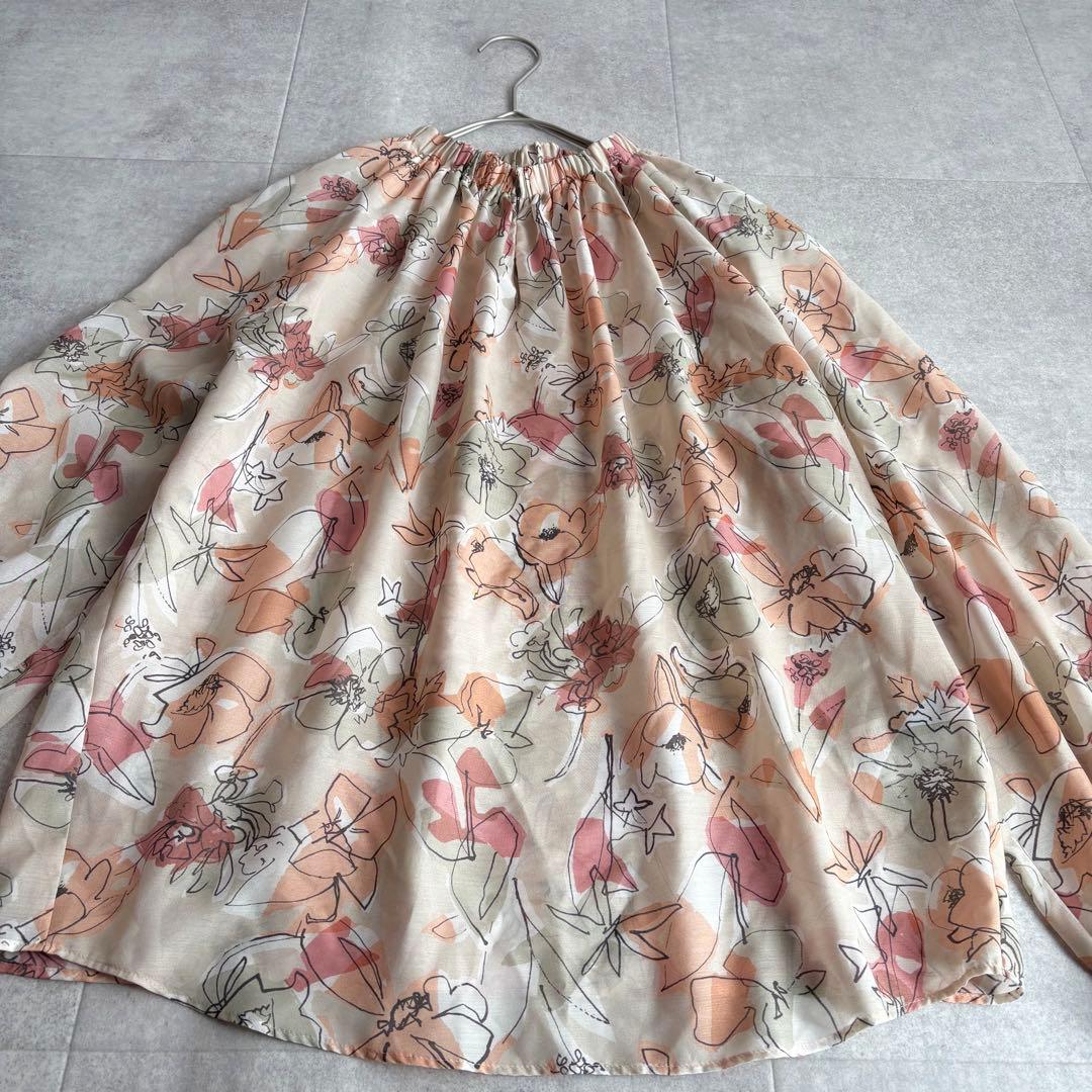 2024✨TOMORROWLAND ピオニープリントギャザーネックブラウス