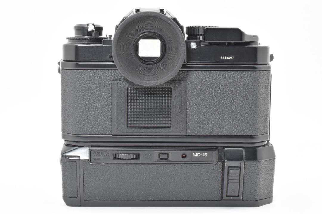 【良品】 NIKON FA ブラック＋MD-15 モータードライブ付 カメラ