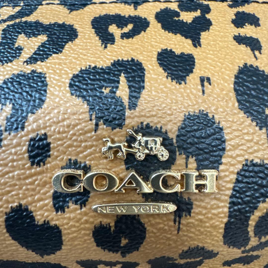 【美品】COACH レオパードミニリュック
