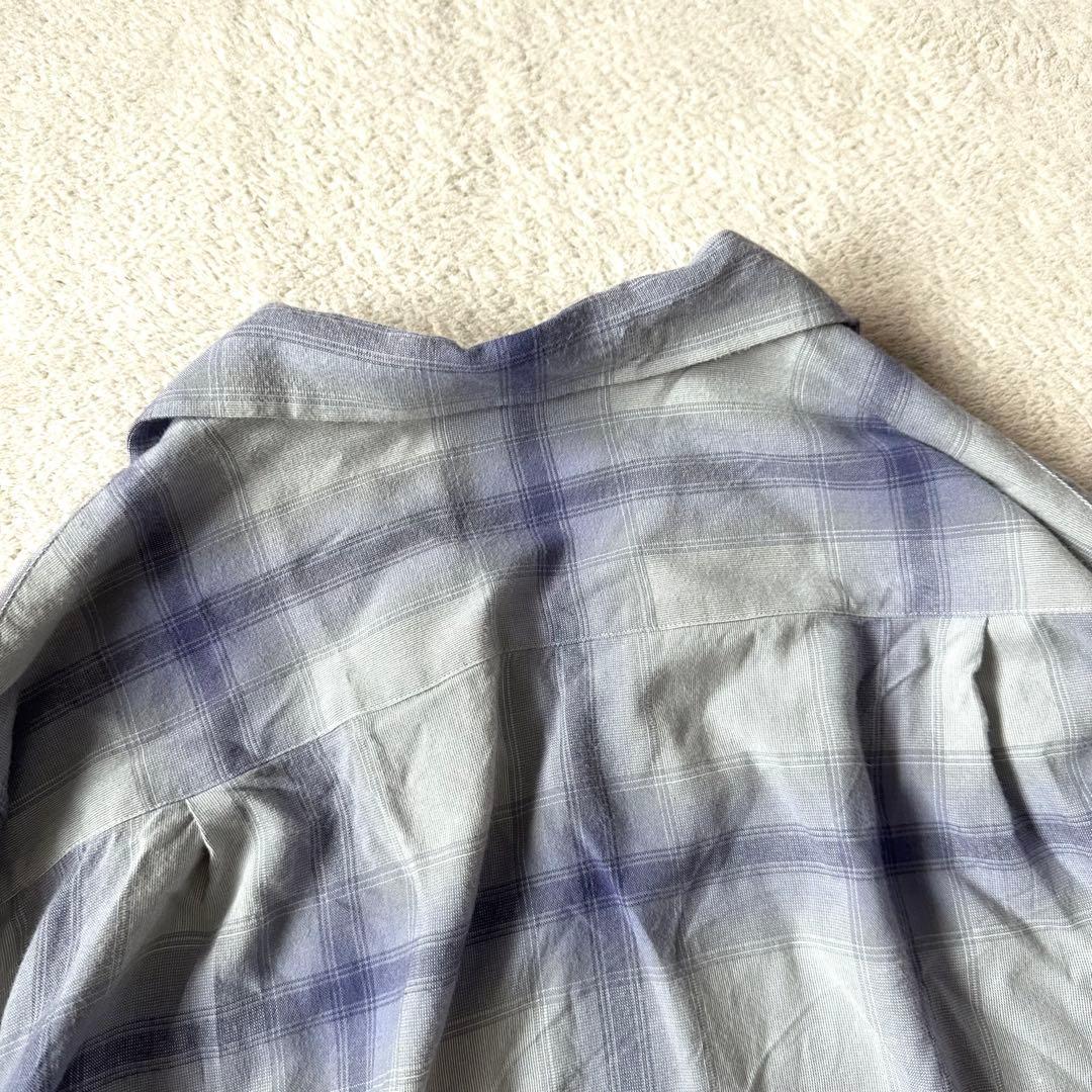 べ*様 23SS ワコマリア オープンカラーシャツ メンズ オンブレチェック L