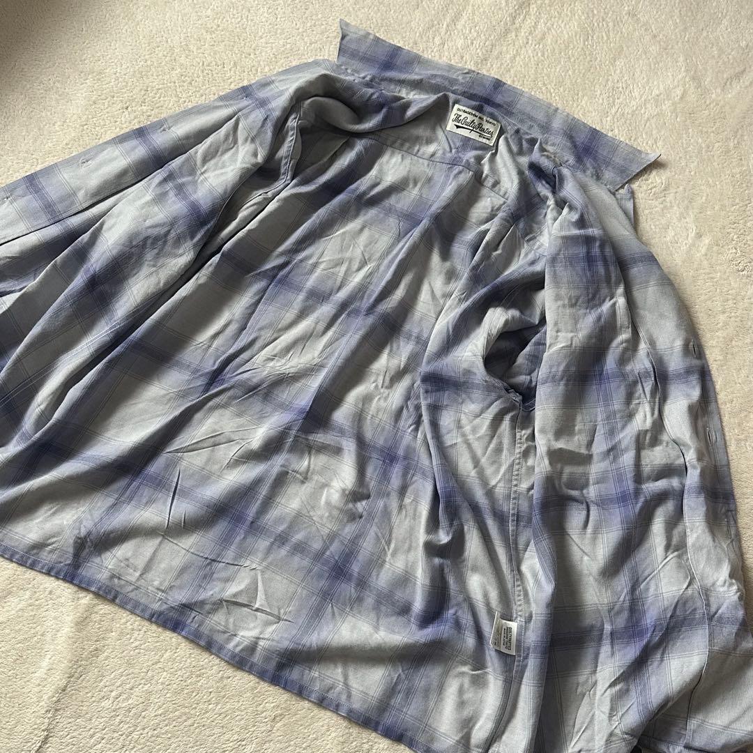 べ*様 23SS ワコマリア オープンカラーシャツ メンズ オンブレチェック L