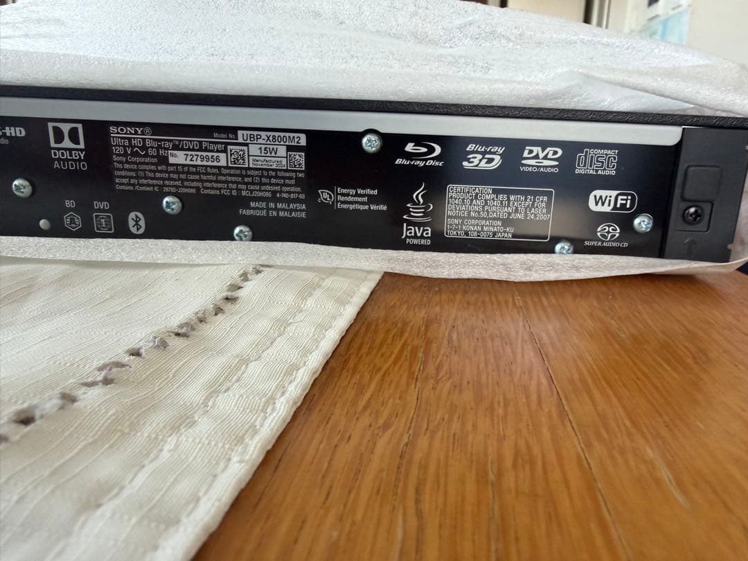 【値下げします】Sony UBP-X800M2（並行輸入品）