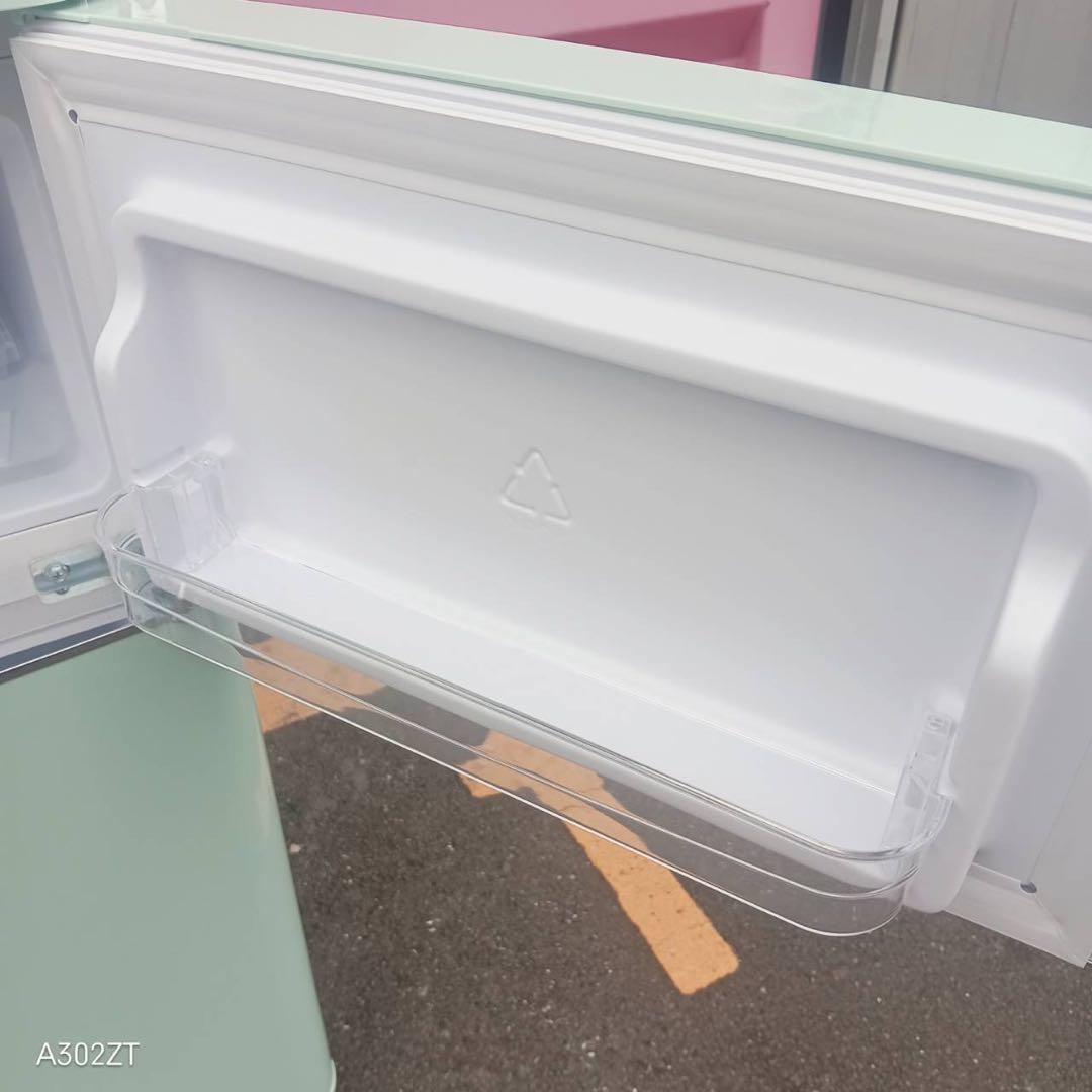 Z116★2024年製★アイリス　冷蔵庫　レトロ風　グリーン　一人暮らし