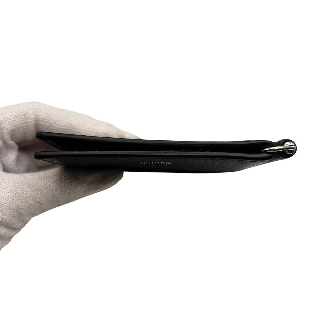 Dunhill ブラック マネークリップ メンズ 折り財布 7657