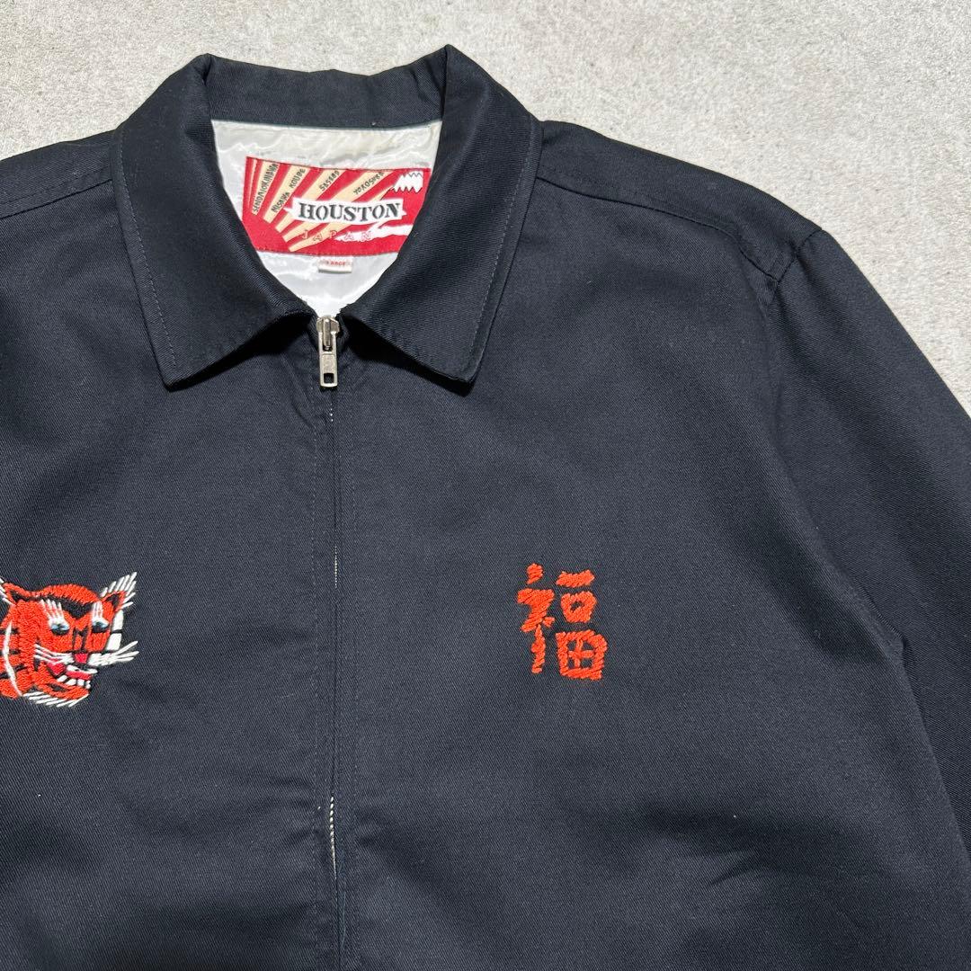 H*4様 希少旧タグ✨　メンズL　ベトジャン　HOUSTON　虎　地図　MAP