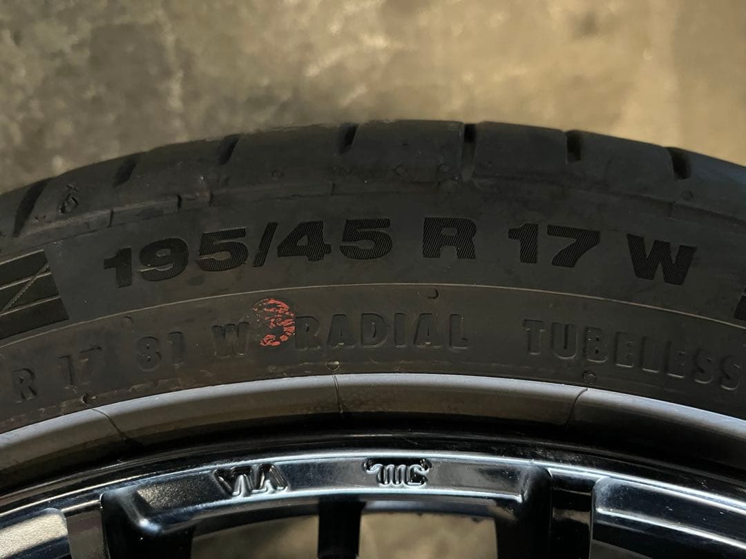 weds sa-35r 17インチタイヤホイールセット4本　塗装品