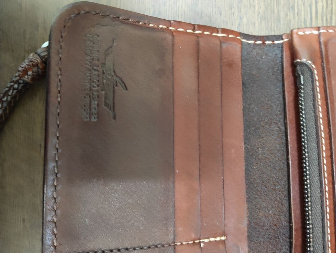 FUNNY　バーガンディ　長財布 ライダースウォレット　ウォレットロープセット