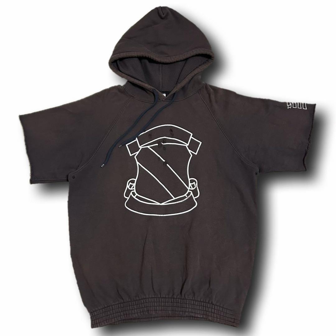 サ*ゥ様 01AW Number Nine 散弾銃ダメージ加工エンブレムパーカー