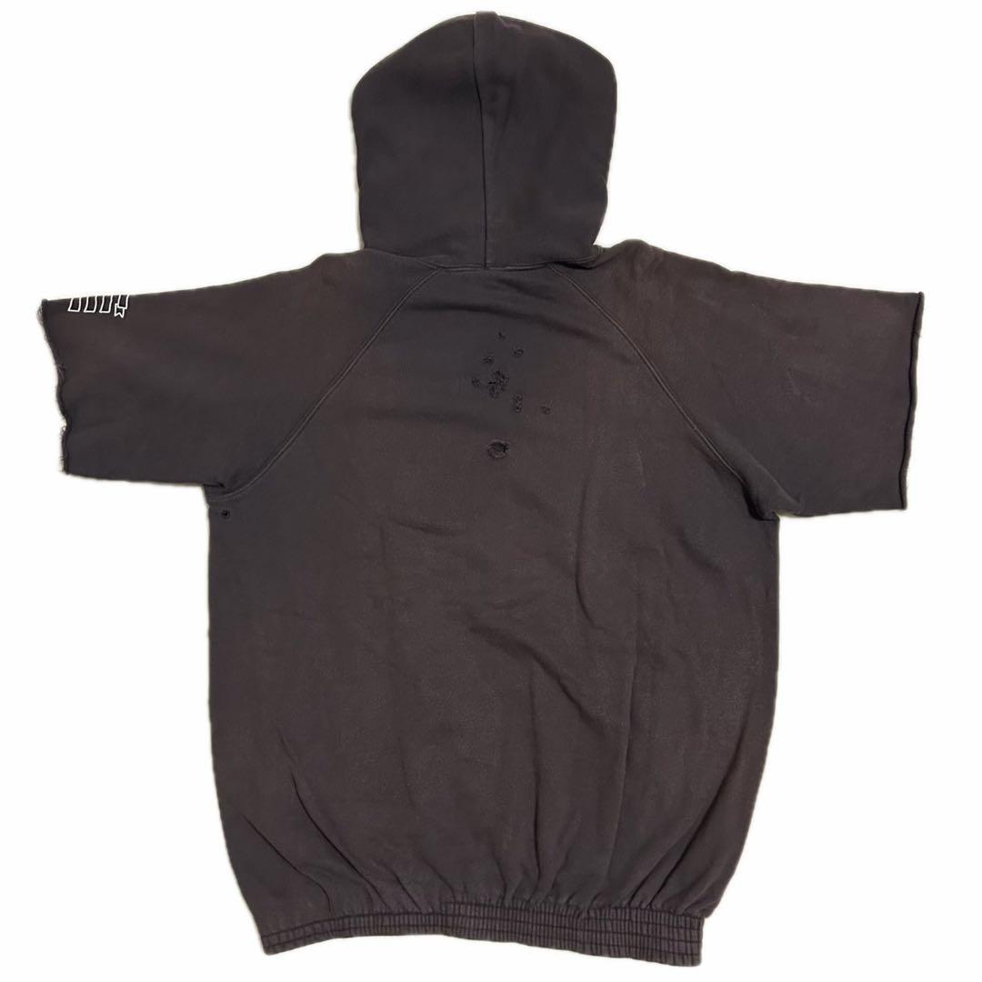 サ*ゥ様 01AW Number Nine 散弾銃ダメージ加工エンブレムパーカー