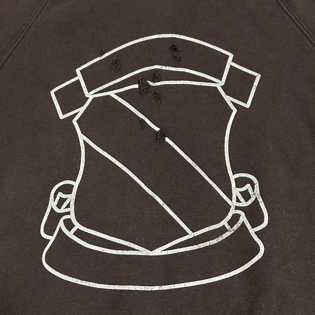 サ*ゥ様 01AW Number Nine 散弾銃ダメージ加工エンブレムパーカー