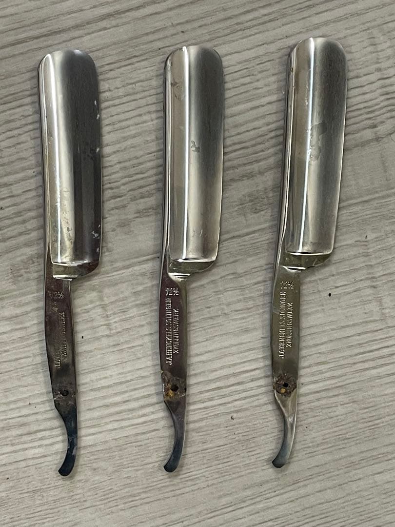 希少　西洋剃刀　刃のみ　ヘンケルス 3本セット カミソリ 理容美容