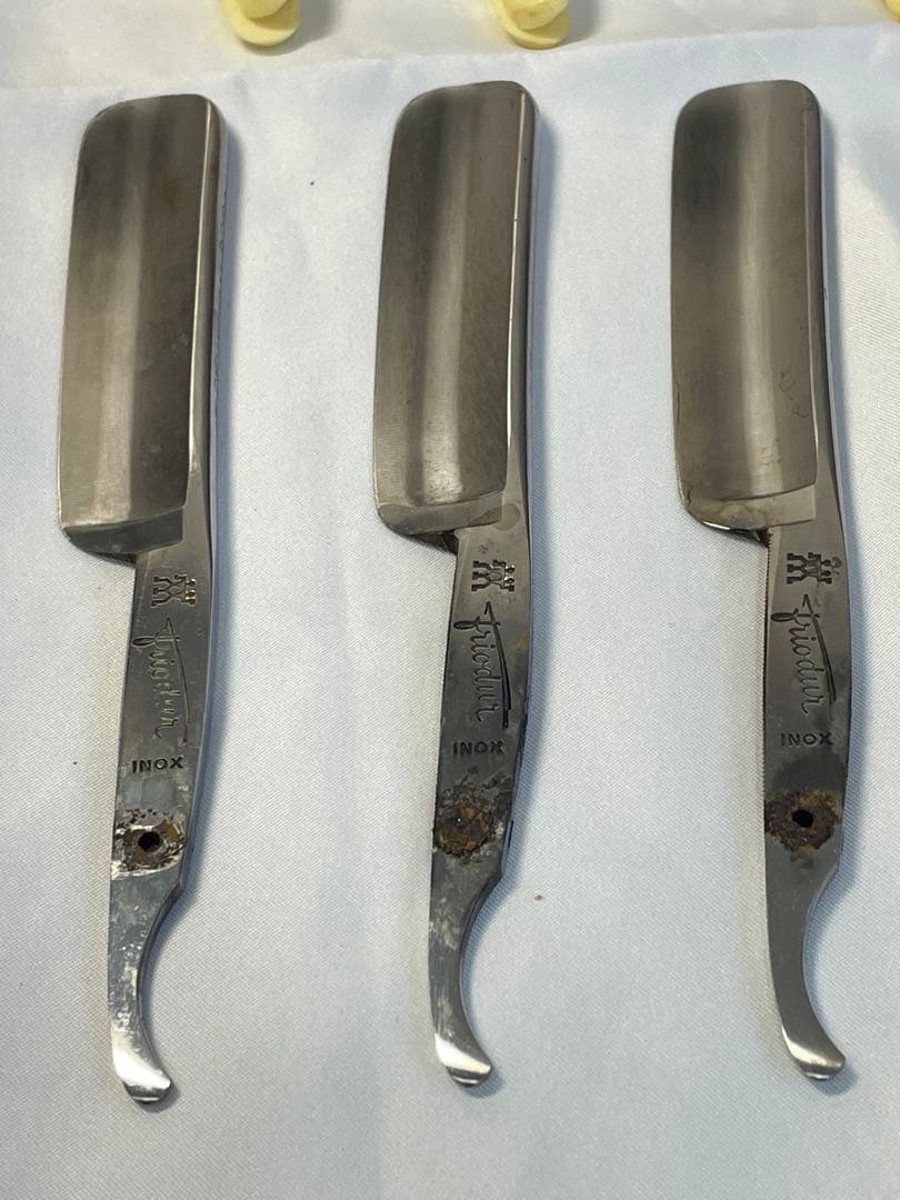 希少　西洋剃刀　刃のみ　ヘンケルス 3本セット カミソリ 理容美容