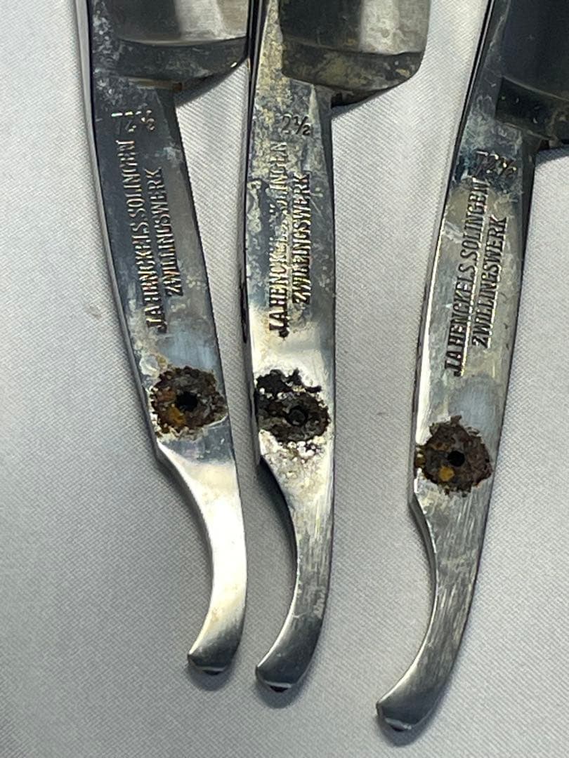 希少　西洋剃刀　刃のみ　ヘンケルス 3本セット カミソリ 理容美容